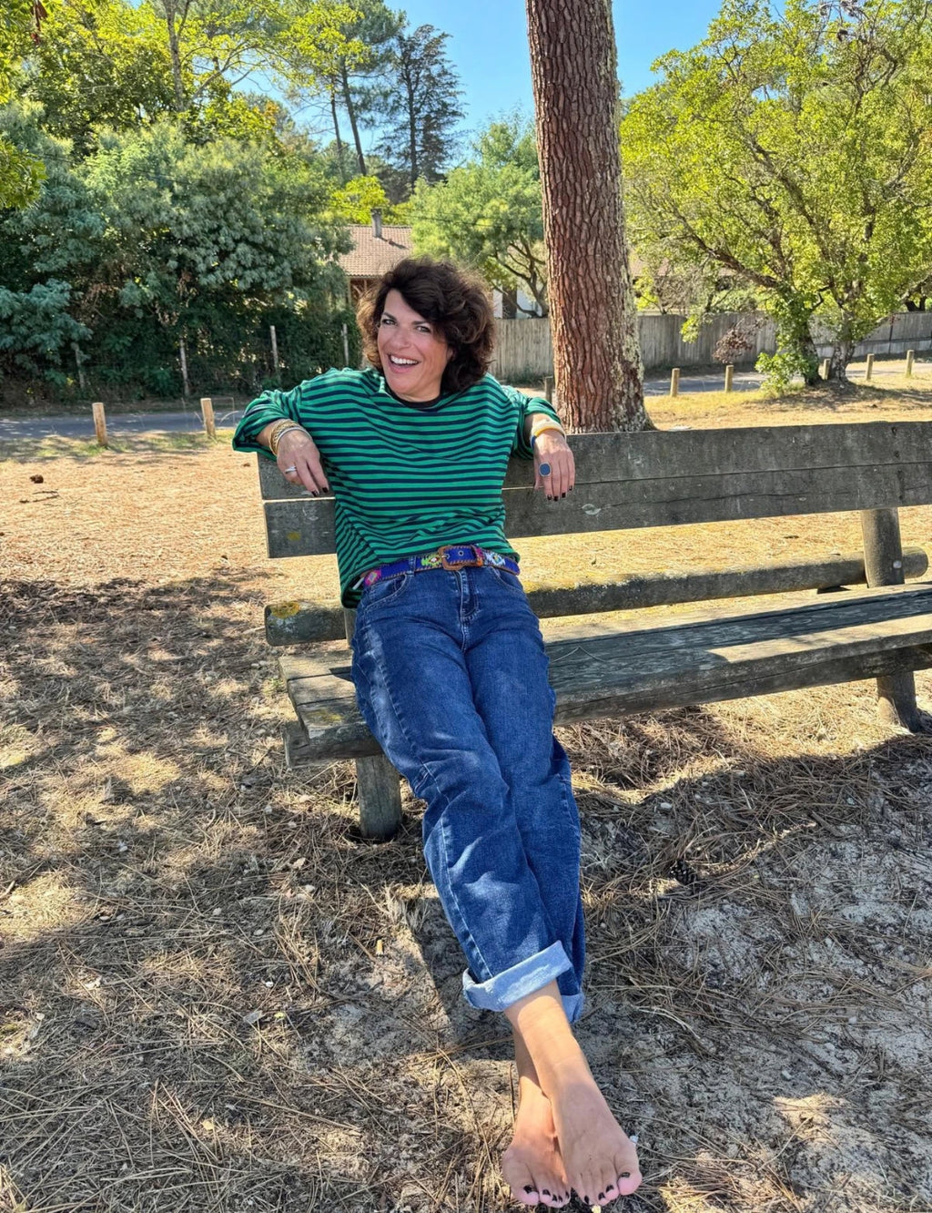 Marinière marine et verte Gucci