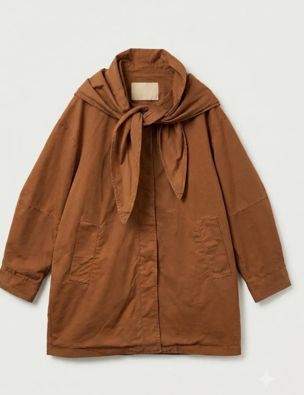 Veste longue "Gabardine" Camel