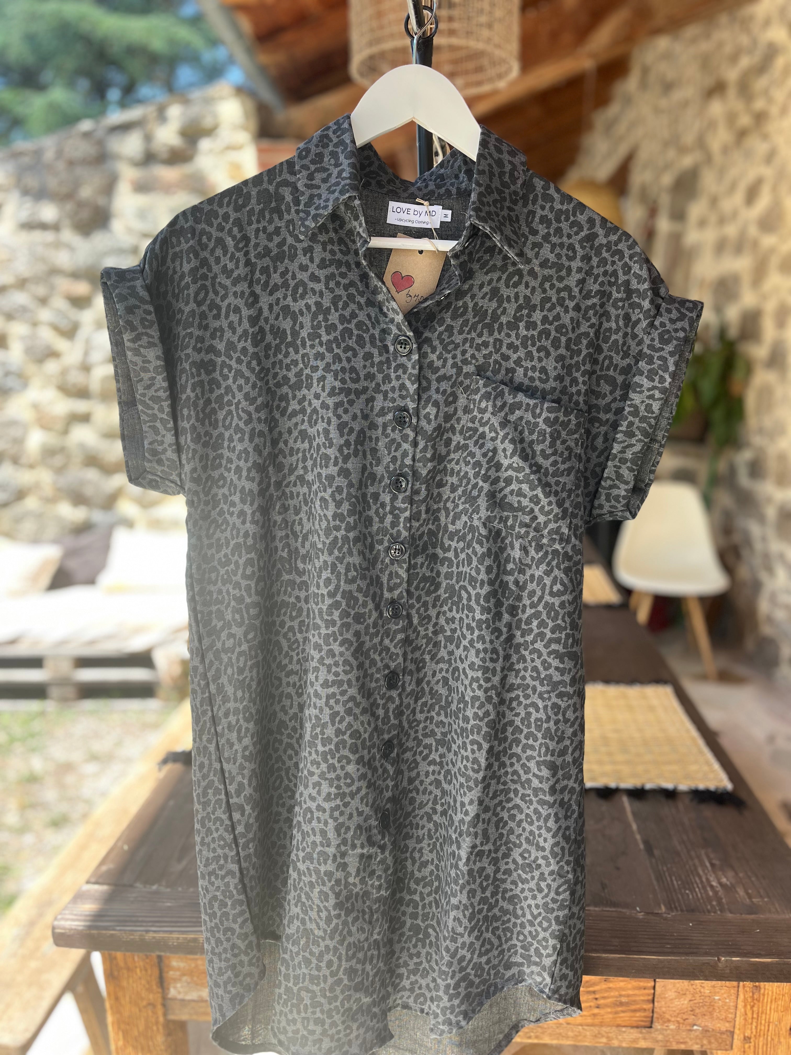 Robe chemise Love léopard
