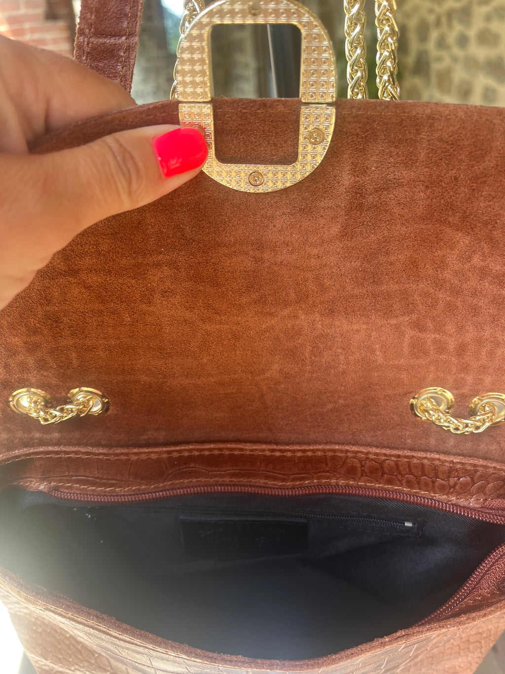 Sac à main marron cuir